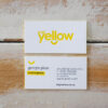 Bright yellow {letterpress + edge painting}