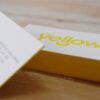 Bright yellow {letterpress + edge painting}