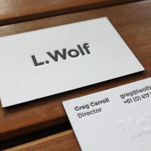 L.wolf {letterpress}